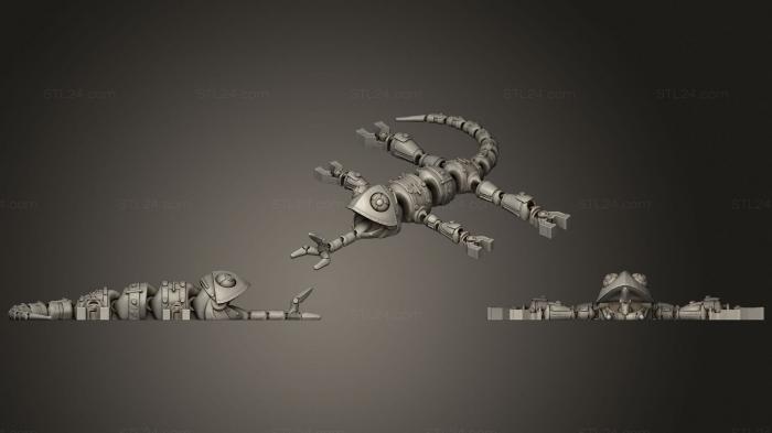 Animal figurines (Chameleon Articulated, STKJ_2003) 3D models for cnc