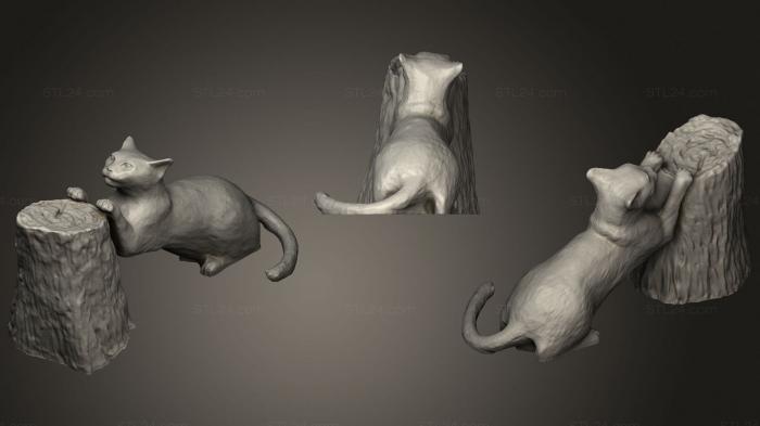 Статуэтки животных (Чат гриффи, STKJ_2006) 3D модель для ЧПУ станка