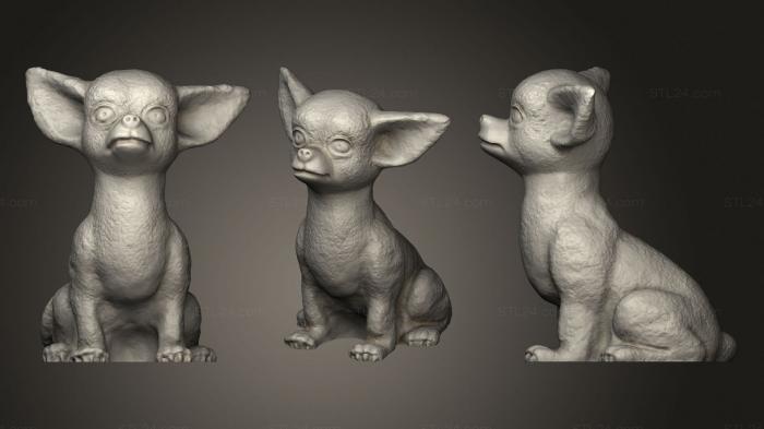 Animal figurines (Chihuahua, STKJ_2013) 3D models for cnc