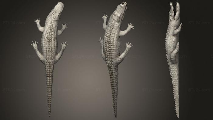 Статуэтки животных (Кокодрило 2, STKJ_2035) 3D модель для ЧПУ станка