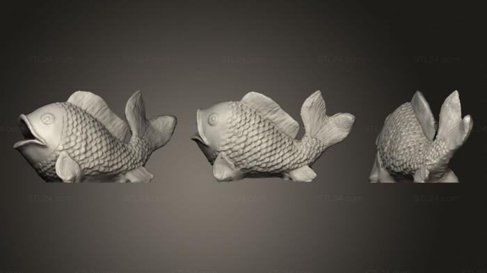 Статуэтки животных (Конкретная Рыба, STKJ_2039) 3D модель для ЧПУ станка