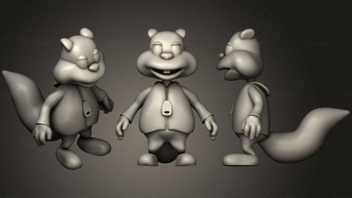 Animal figurines (Conker from Conkers, STKJ_2040) 3D models for cnc