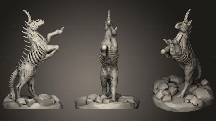 Animal figurines (Corrupted Unicorn, STKJ_2042) 3D models for cnc