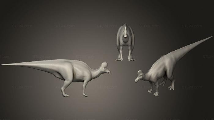Статуэтки животных (Коритозавр 2 19, STKJ_2043) 3D модель для ЧПУ станка
