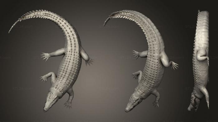 Animal figurines (Crocodile, STKJ_2055) 3D models for cnc