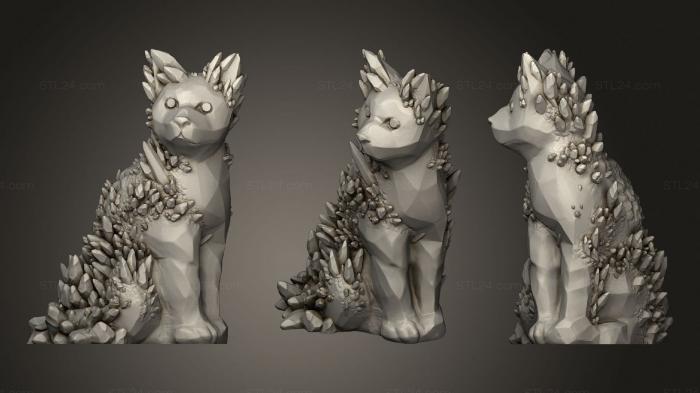 Animal figurines (Crystal Cat, STKJ_2059) 3D models for cnc