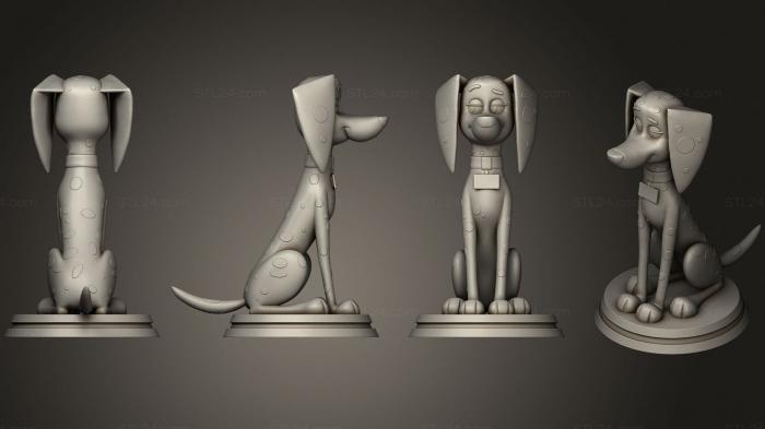 Статуэтки животных (Далматинская улица и Скотный двор Отиса, STKJ_2072) 3D модель для ЧПУ станка