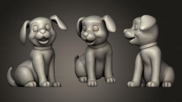 Статуэтки животных (Далматинец, STKJ_2073) 3D модель для ЧПУ станка