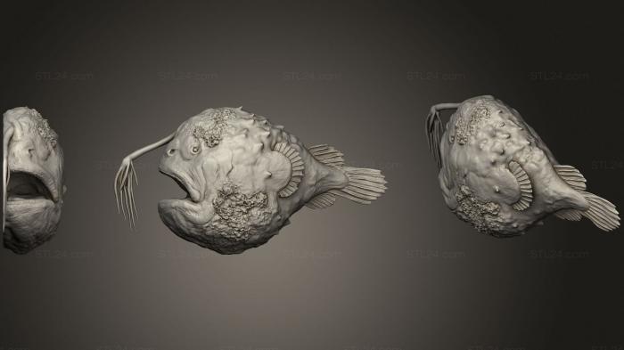 Animal figurines (Dead Anglerfish, STKJ_2076) 3D models for cnc