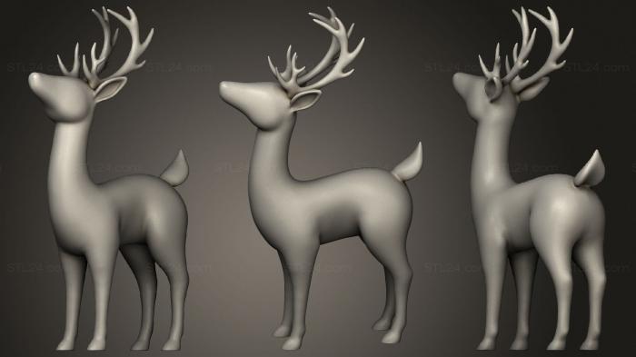 Animal figurines (Deer Standing, STKJ_2082) 3D models for cnc