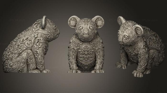 Animal figurines (Deluxe Koala, STKJ_2084) 3D models for cnc