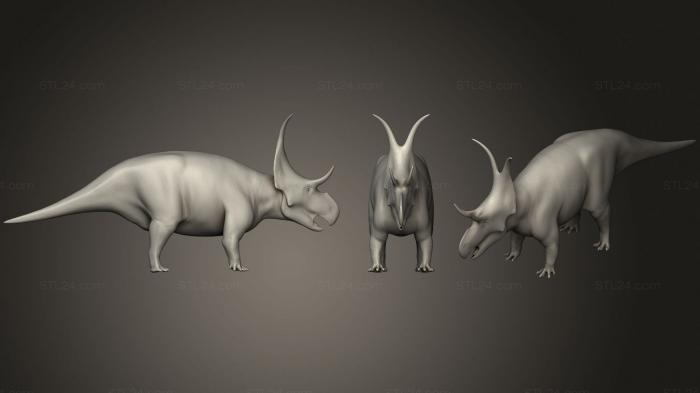 Animal figurines (Diabloceratops 2, STKJ_2088) 3D models for cnc