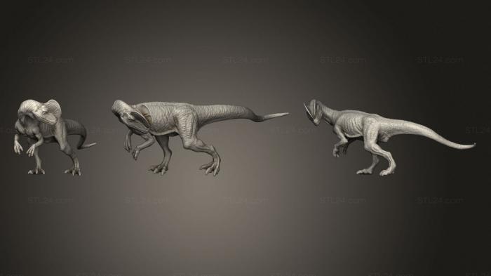 Статуэтки животных (Дилофозавр, STKJ_2092) 3D модель для ЧПУ станка