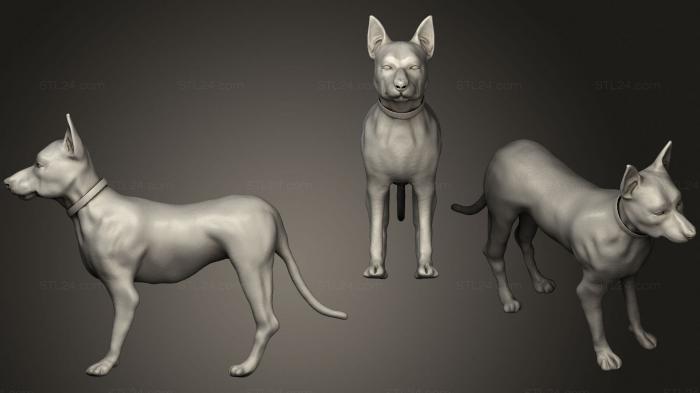 Animal figurines (Dober Man Cross 2, STKJ_2108) 3D models for cnc