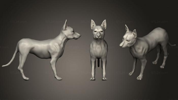 Animal figurines (Dober Man Cross 162, STKJ_2109) 3D models for cnc