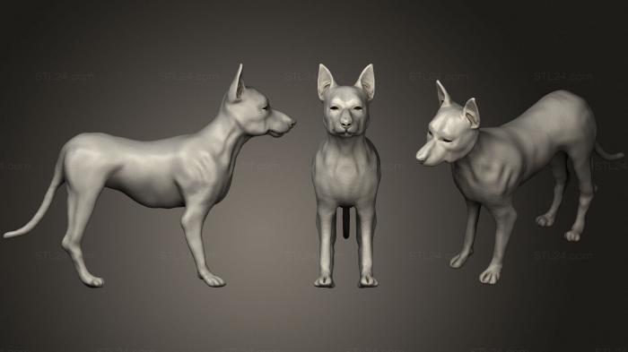 Animal figurines (Dober Man Cross, STKJ_2110) 3D models for cnc