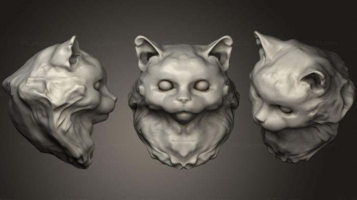 Статуэтки животных (Кошка Долорес 2, STKJ_2130) 3D модель для ЧПУ станка