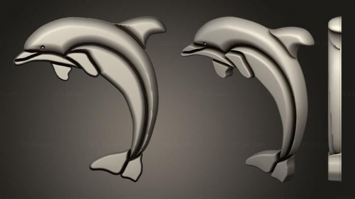 Статуэтки животных (Дельфин (1), STKJ_2131) 3D модель для ЧПУ станка