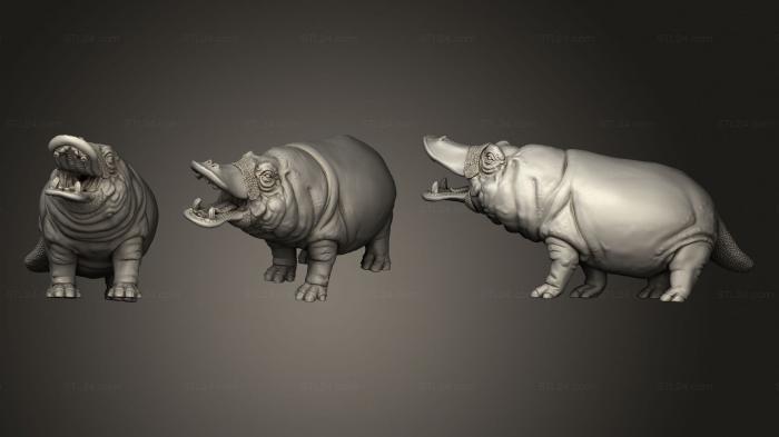 Animal figurines (Duck Billed Platypotamus, STKJ_2138) 3D models for cnc