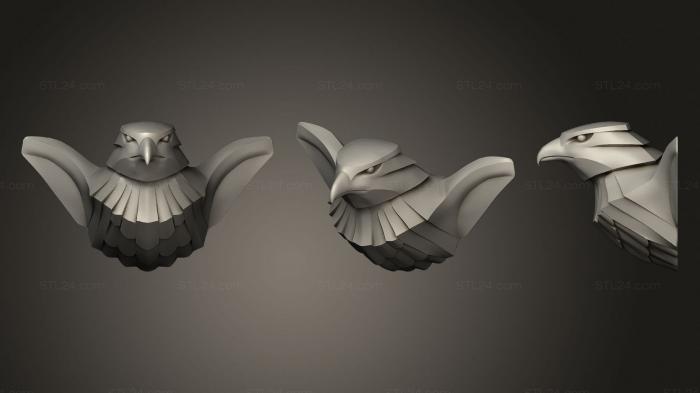 Статуэтки животных (Украшение в виде Орла, STKJ_2142) 3D модель для ЧПУ станка