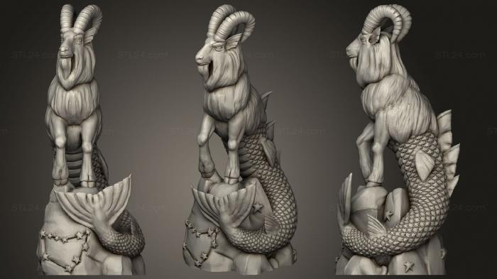 Статуэтки животных (Энки-Козерог, STKJ_2156) 3D модель для ЧПУ станка