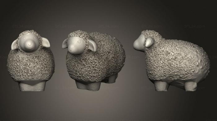 Animal figurines (Family Of Sheep, STKJ_2161) 3D models for cnc