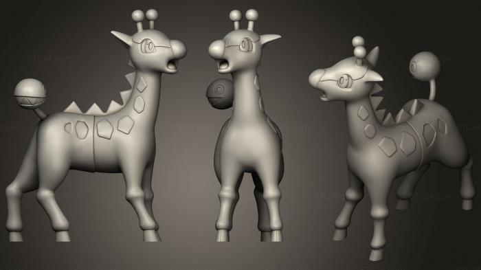Статуэтки животных (Жираф, STKJ_2162) 3D модель для ЧПУ станка