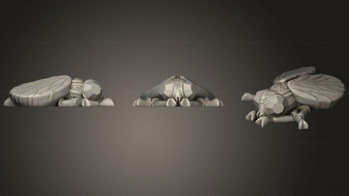 Статуэтки животных (Статуэтка Чудесной Силы Эбонитовая Муха, STKJ_2171) 3D модель для ЧПУ станка