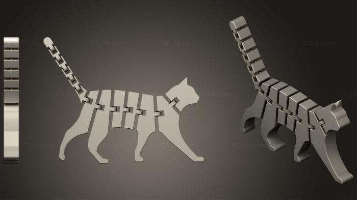 Animal figurines (Flexi Cat 2, STKJ_2183) 3D models for cnc