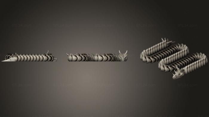Статуэтки животных (Супер гибкая змея, STKJ_2193) 3D модель для ЧПУ станка