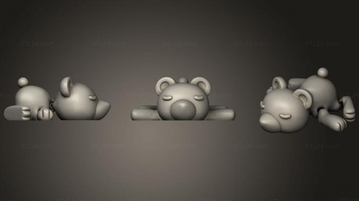 Статуэтки животных (Гибкий Плюшевый Мишка, STKJ_2200) 3D модель для ЧПУ станка