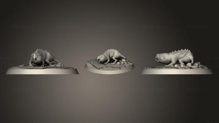 Animal figurines (Fww Mutant Mole Rat 40Mm Version, STKJ_2204) 3D models for cnc