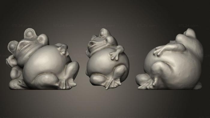 Статуэтки животных (Садовая Лягушка, STKJ_2208) 3D модель для ЧПУ станка