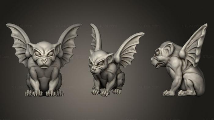 Animal figurines (Gargoyle by trevor ice z, STKJ_2211) 3D models for cnc