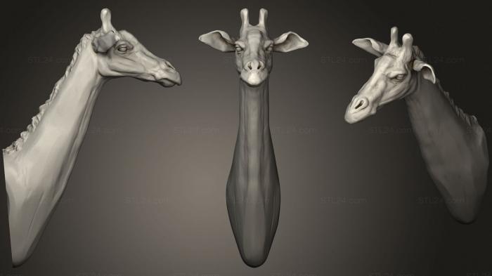 Статуэтки животных (Жираф, STKJ_2224) 3D модель для ЧПУ станка