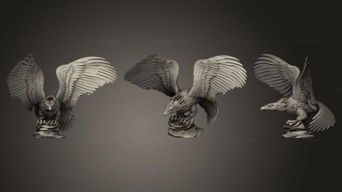 Статуэтки животных (Золотой Орел, STKJ_2230) 3D модель для ЧПУ станка
