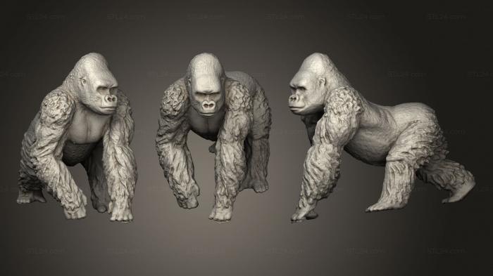 Animal figurines (Gorilla (2), STKJ_2232) 3D models for cnc