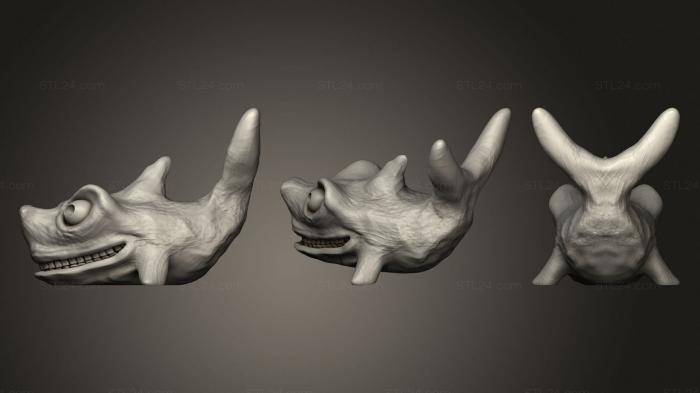 Статуэтки животных (Счастливая Акула, STKJ_2242) 3D модель для ЧПУ станка