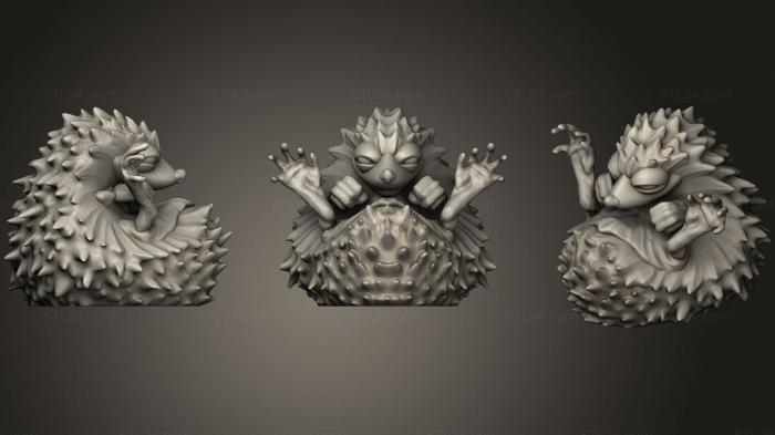 Animal figurines (Hedgehog 1, STKJ_2246) 3D models for cnc