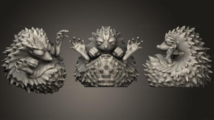 Animal figurines (Hedgehog 2, STKJ_2247) 3D models for cnc