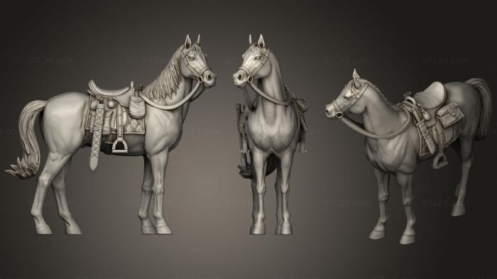 Статуэтки животных (Лошадь 2 (2), STKJ_2256) 3D модель для ЧПУ станка