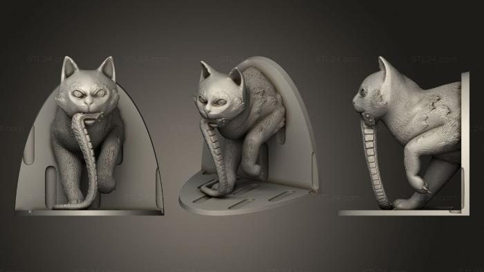 Статуэтки животных (Подставка для книг Джонси 2, STKJ_2288) 3D модель для ЧПУ станка