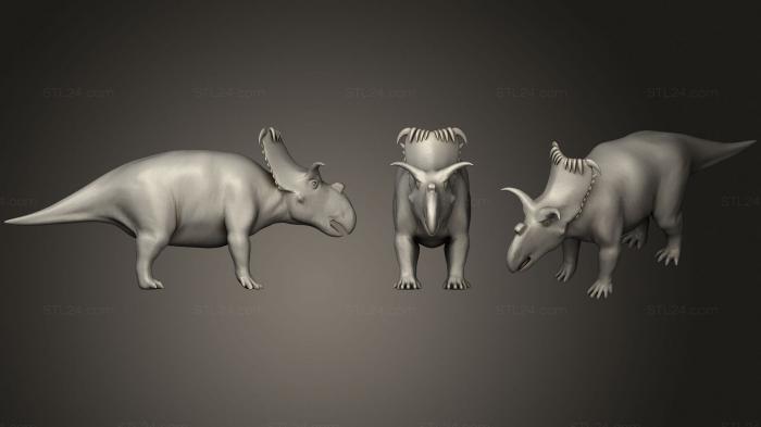 Статуэтки животных (Космоцератопс, STKJ_2302) 3D модель для ЧПУ станка