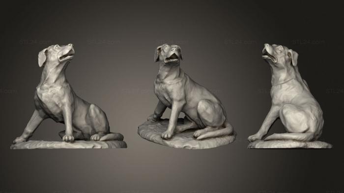 Статуэтки животных (Лабрадор - Ретривер, STKJ_2305) 3D модель для ЧПУ станка