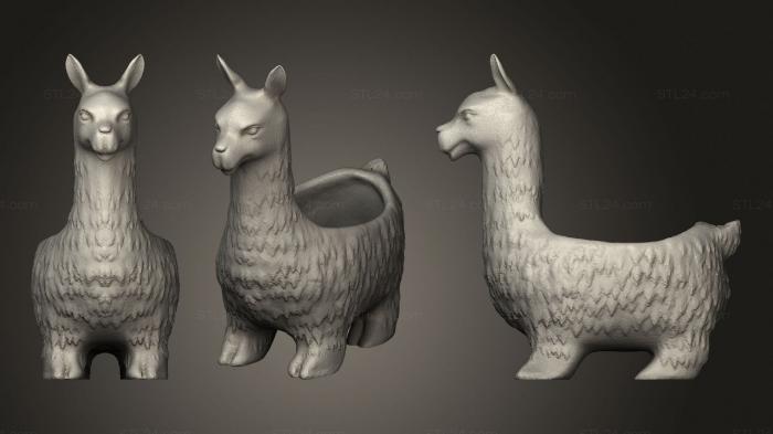 Статуэтки животных (Сеялка из ламы, STKJ_2317) 3D модель для ЧПУ станка