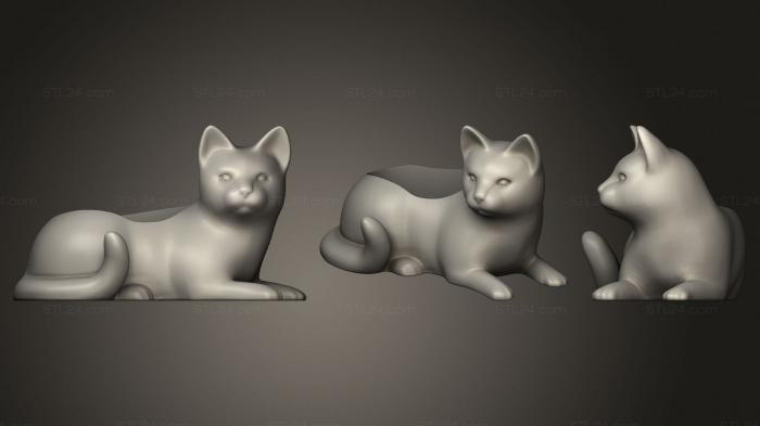 Статуэтки животных (МАЦЕТА ГАТО V1, STKJ_2333) 3D модель для ЧПУ станка