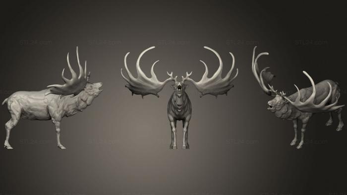 Animal figurines (Megaloceros, STKJ_2351) 3D models for cnc