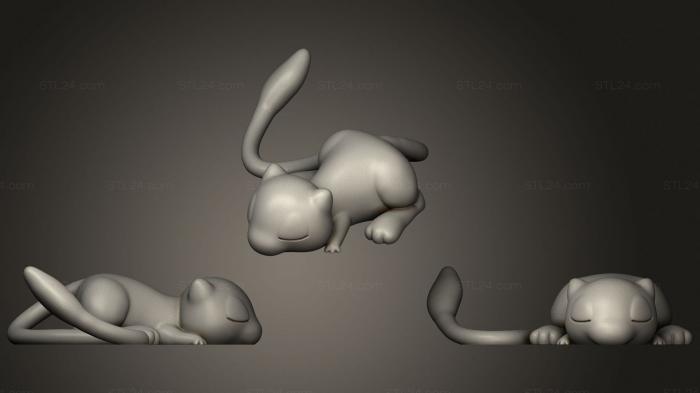 Статуэтки животных (Мяу Спит, STKJ_2354) 3D модель для ЧПУ станка