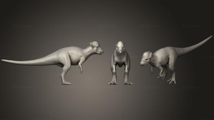 Animal figurines (Pachycephalosaurus 10, STKJ_2383) 3D models for cnc
