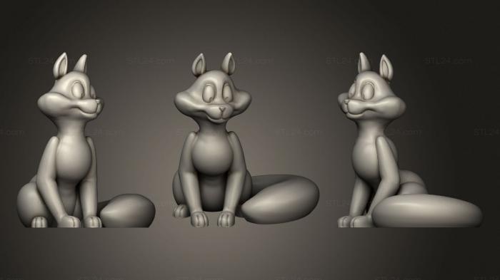 Animal figurines (Penelope Pussycat, STKJ_2394) 3D models for cnc